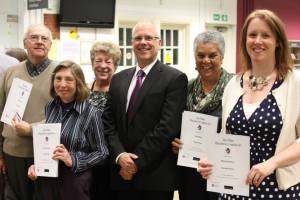 Adult winners at the Tales of Eltham event